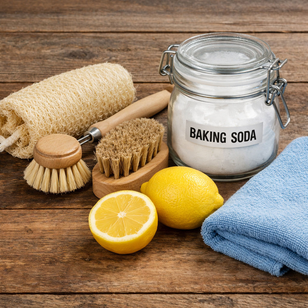 Produits de nettoyage naturels avec du bicarbonate de soud